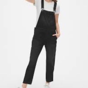 Gap black denim overalls